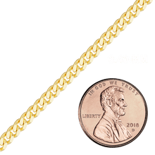 Load image into Gallery viewer, Bulk / Spooled Classic Curb Chain in 14K &amp; 18K Yellow Gold (1.23 mm - 11.00 mm)
