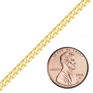Bulk / Spooled Curb Chain in 10K Yellow Gold (Cuban) (3.40 mm - 9.00 mm)