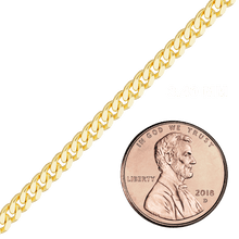 Load image into Gallery viewer, Bulk / Spooled Curb Chain in 10K Yellow Gold (Cuban) (3.40 mm - 9.00 mm)
