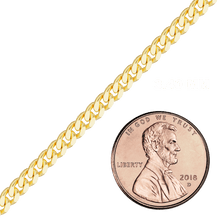 Load image into Gallery viewer, Bulk / Spooled Curb Chain in 10K Yellow Gold (Cuban) (3.40 mm - 11.00 mm)
