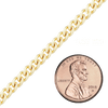 Bulk / Spooled Classic Curb Chain in 14K & 18K Yellow Gold (1.23 mm - 11.00 mm)