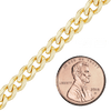 Bulk / Spooled Semi-Solid Curb Chain in 14K Yellow Gold (1.80 mm - 7.30 mm)