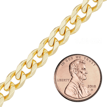 Load image into Gallery viewer, Bulk / Spooled Semi-Solid Curb Chain in 14K Yellow Gold (1.80 mm - 7.30 mm)
