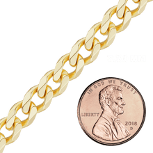 Load image into Gallery viewer, Bulk / Spooled Curb Chain in 10K Yellow Gold (Cuban) (3.40 mm - 11.00 mm)
