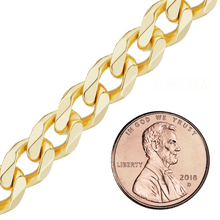 Load image into Gallery viewer, Bulk / Spooled Curb Chain in 10K Yellow Gold (Cuban) (3.40 mm - 9.00 mm)
