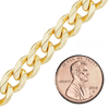 Bulk / Spooled Curb Chain in 10K Yellow Gold (Cuban) (3.40 mm - 9.00 mm)