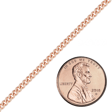 Load image into Gallery viewer, Bulk / Spooled Classic Curb Chain in 14K Rose Gold (1.23 mm - 3.40 mm)
