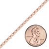 Bulk / Spooled Classic Curb Chain in 14K Rose Gold (1.23 mm - 3.40 mm)