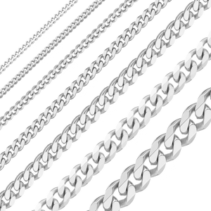 Bulk / Spooled Classic Curb Chain in 14K White Gold (1.23 mm - 5.20 mm)