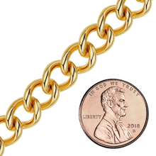 Load image into Gallery viewer, Bulk / Spooled Light Round Curb Chain in 14K Gold-Filled (3.50 mm - 10.80 mm)
