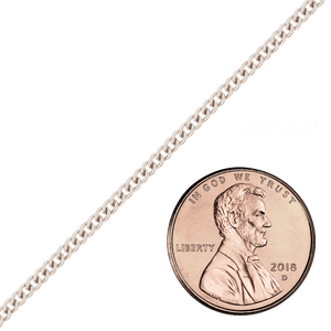 Bulk / Spooled Curb Chain in Platinum (1.00 mm - 2.70 mm)