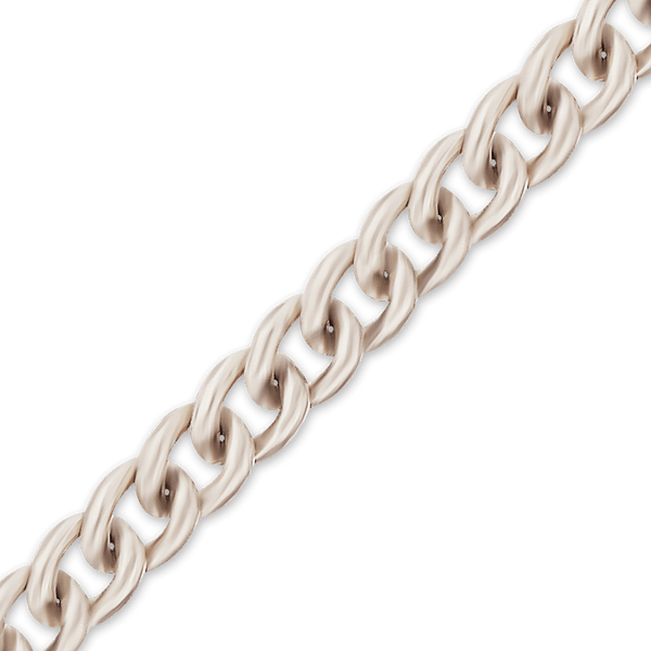 Bulk / Spooled Curb Chain in Platinum (1.00 mm - 2.70 mm)