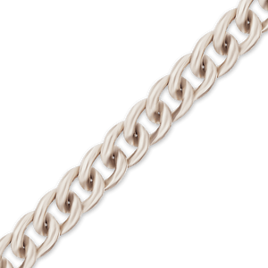 Bulk / Spooled Curb Chain in Platinum (1.00 mm - 2.70 mm)