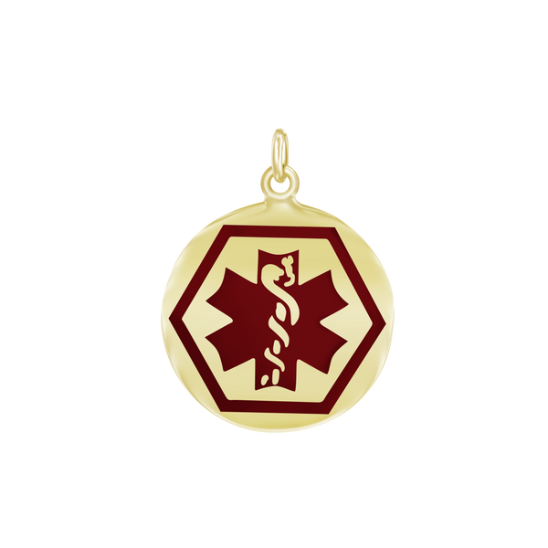 ITI NYC Round Red Enamel Medical Alerts (3/8 inch - 1 inch)