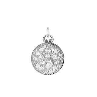 ITI NYC Round Half Locket in Sterling Silver (25 x 19 mm)