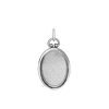 Oval Half Locket in Sterling Silver with Optional Engraving (21 x 16 mm)