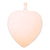 Sterling Silver 18K Rose Gold Finish Heart Disc Charm With Optional Engraving (.030" thickness)