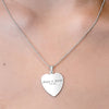 Sterling Silver Heart Disc Charm With Optional Engraving (.030" thickness)