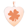 Sterling Silver 18K Rose Gold Finish Heart Disc Charm With Optional Engraving (.030" thickness)
