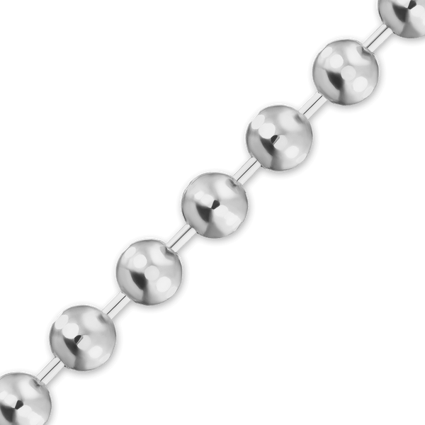 Bulk / Spooled Diamond Cut Round Bead Chain in Sterling Silver (1.00 mm - 5.00 mm)