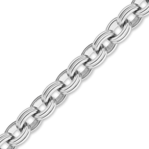 Bulk / Spooled Double Cable Chain in Sterling Silver (6.40 mm - 10.80 mm)