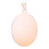 Sterling Silver 18K Rose Gold Finish Oval Disc Charm With Optional Engraving (.030" thickness)
