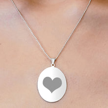 Load image into Gallery viewer, Sterling Silver Oval Disc Charm With Optional Engraving (.030&quot; thickness)
