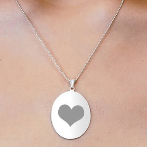 Sterling Silver Oval Disc Charm With Optional Engraving (.030" thickness)