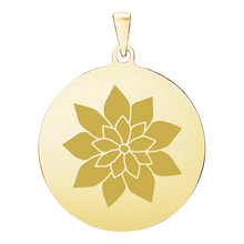 Load image into Gallery viewer, Sterling Silver 18K Yellow Gold Finish Round Disc Charm With Optional Engraving (.030&quot; thickness)
