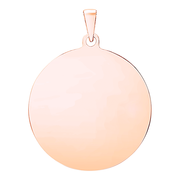 14K Rose Gold Round Disc Charm With Optional Engraving (.025" thickness)