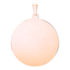 Sterling Silver 18K Rose Gold Finish Round Disc Charm With Optional Engraving (.030" thickness)