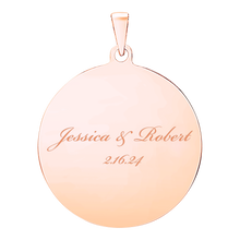Load image into Gallery viewer, 14K Pink Gold Round Disc Charm With Optional Engraving (.025&quot; thickness)
