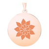Sterling Silver 18K Rose Gold Finish Round Disc Charm With Optional Engraving (.030" thickness)