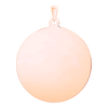 Sterling Silver 18K Rose Gold Finish Round Disc Charm With Optional Engraving (.030" thickness)