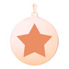 Sterling Silver 18K Rose Gold Finish Round Disc Charm With Optional Engraving (.030" thickness)