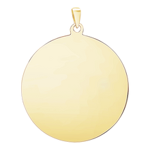 Load image into Gallery viewer, Sterling Silver 18K Yellow Gold Finish Round Disc Charm With Optional Engraving (.030&quot; thickness)
