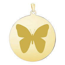 Load image into Gallery viewer, 14K Yellow Gold Round Disc Charm With Optional Engraving (.025&quot; thickness)
