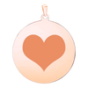 Sterling Silver 18K Rose Gold Finish Round Disc Charm With Optional Engraving (.030" thickness)