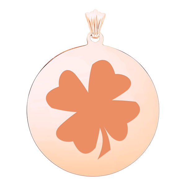Sterling Silver 18K Rose Gold Finish Round Disc Charm With Optional Engraving (.030" thickness)