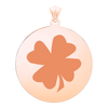 Sterling Silver 18K Rose Gold Finish Round Disc Charm With Optional Engraving (.030" thickness)