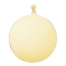 Load image into Gallery viewer, Sterling Silver 18K Yellow Gold Finish Round Disc Charm With Optional Engraving (.030" thickness)
