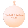 Sterling Silver 18K Rose Gold Finish Round Disc Charm With Optional Engraving (.030" thickness)