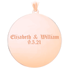 Sterling Silver 18K Rose Gold Finish Round Disc Charm With Optional Engraving (.030" thickness)