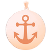 Sterling Silver 18K Rose Gold Finish Round Disc Charm With Optional Engraving (.030" thickness)