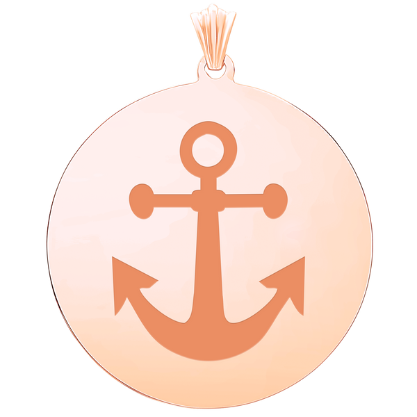 Sterling Silver 18K Rose Gold Finish Round Disc Charm With Optional Engraving (.030" thickness)