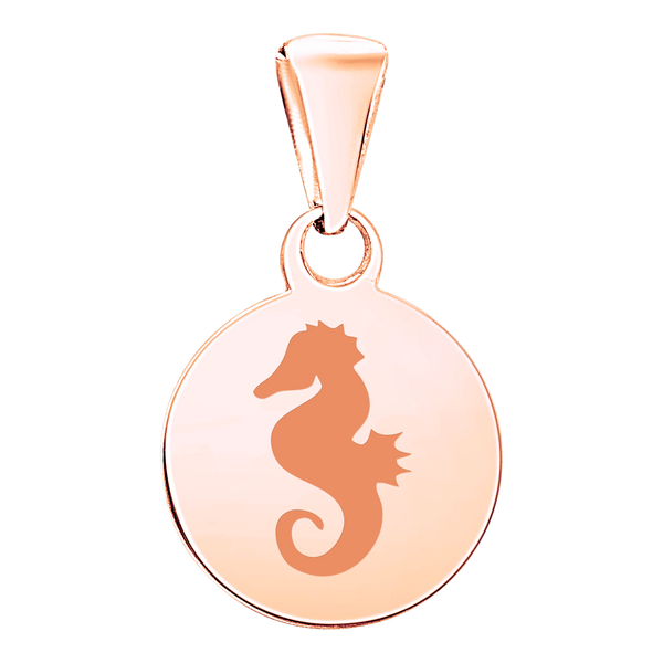 Sterling Silver 18K Rose Gold Finish Round Disc Charm With Optional Engraving (.030" thickness)