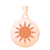 Sterling Silver 18K Rose Gold Finish Round Disc Charm With Optional Engraving (.030" thickness)