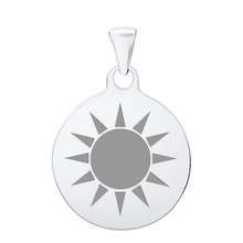 Load image into Gallery viewer, 14K White Gold Round Disc Charm With Optional Engraving (.025&quot; thickness)
