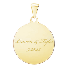 Load image into Gallery viewer, 14K Yellow Gold Round Disc Charm With Optional Engraving (.025" thickness)
