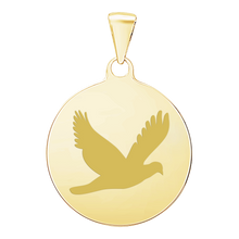 Load image into Gallery viewer, 14K Yellow Gold Round Disc Charm With Optional Engraving (.025" thickness)
